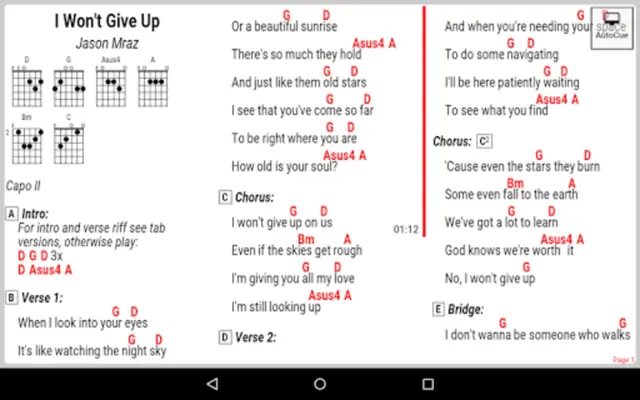 GuitarTapp ChordPro android App screenshot 4